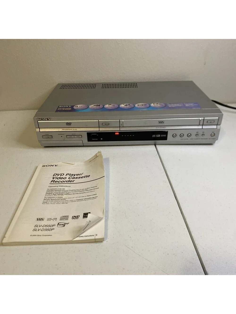 Sony SLV-D271P VCR DVD Combo VHS Player Recorder Not Working No Remote